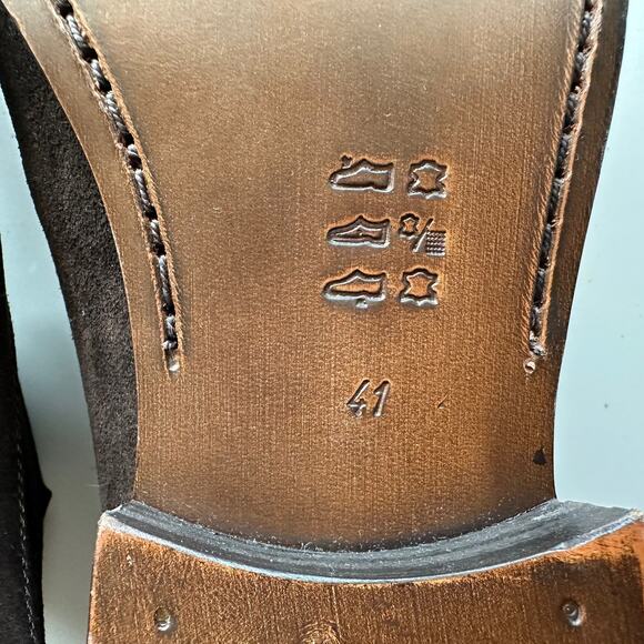 Brett‎ & Sons NWOB Handmade Agustin Derby Chocolate Suede Shoes EU 41 US 8 main image 6
